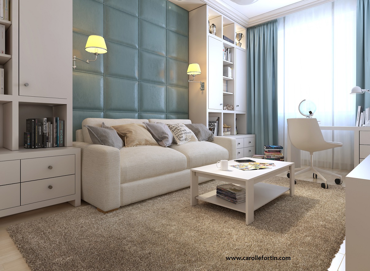 Living room in a modern style , 3d images